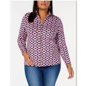 Charter Club Plus Macy's Zip Chain Jacket Stretchy